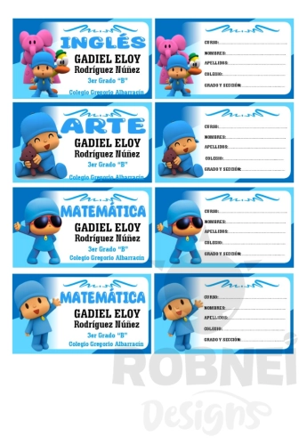 Pocoyo Etiqueta